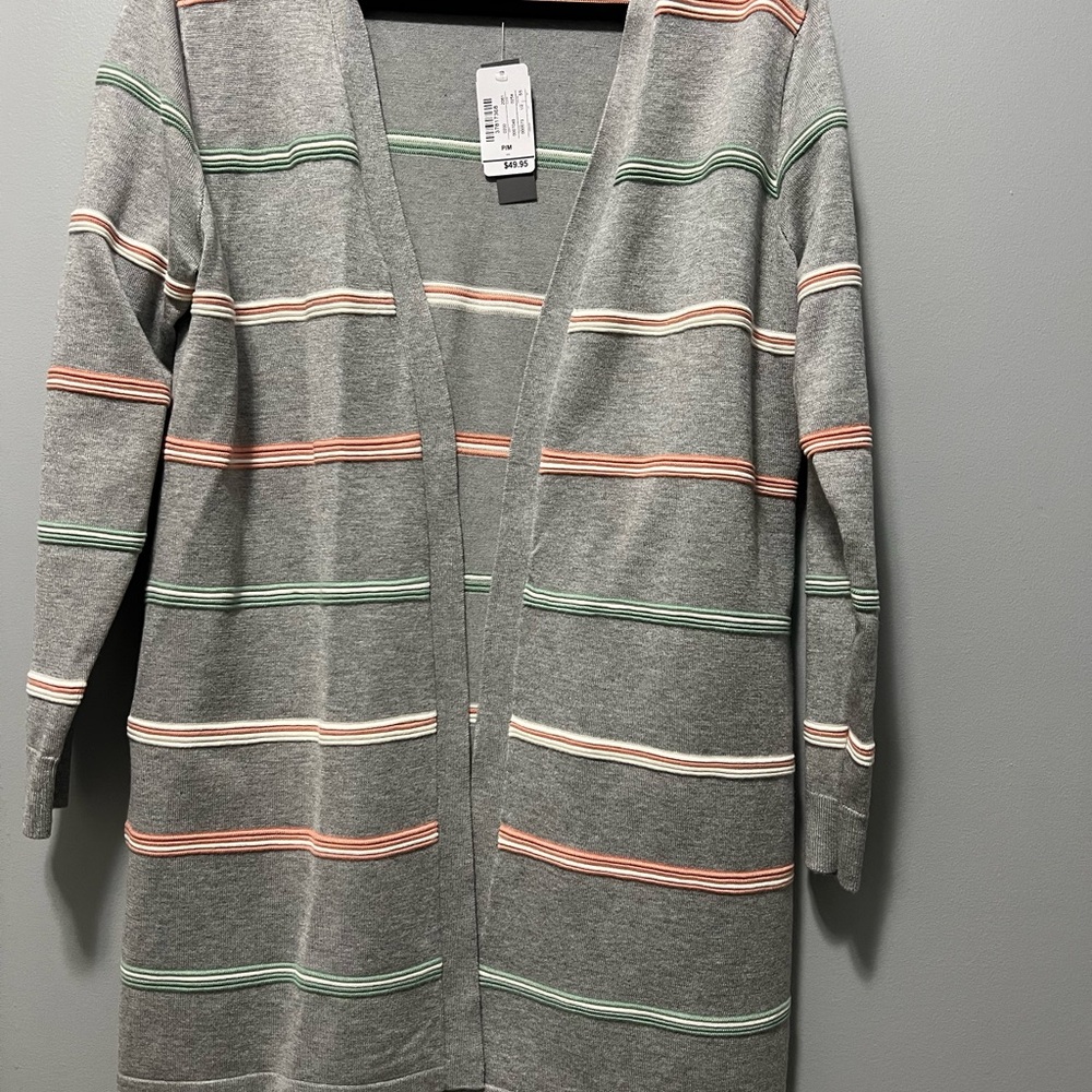 Christopher & Banks Multicolor Striped Cardigan